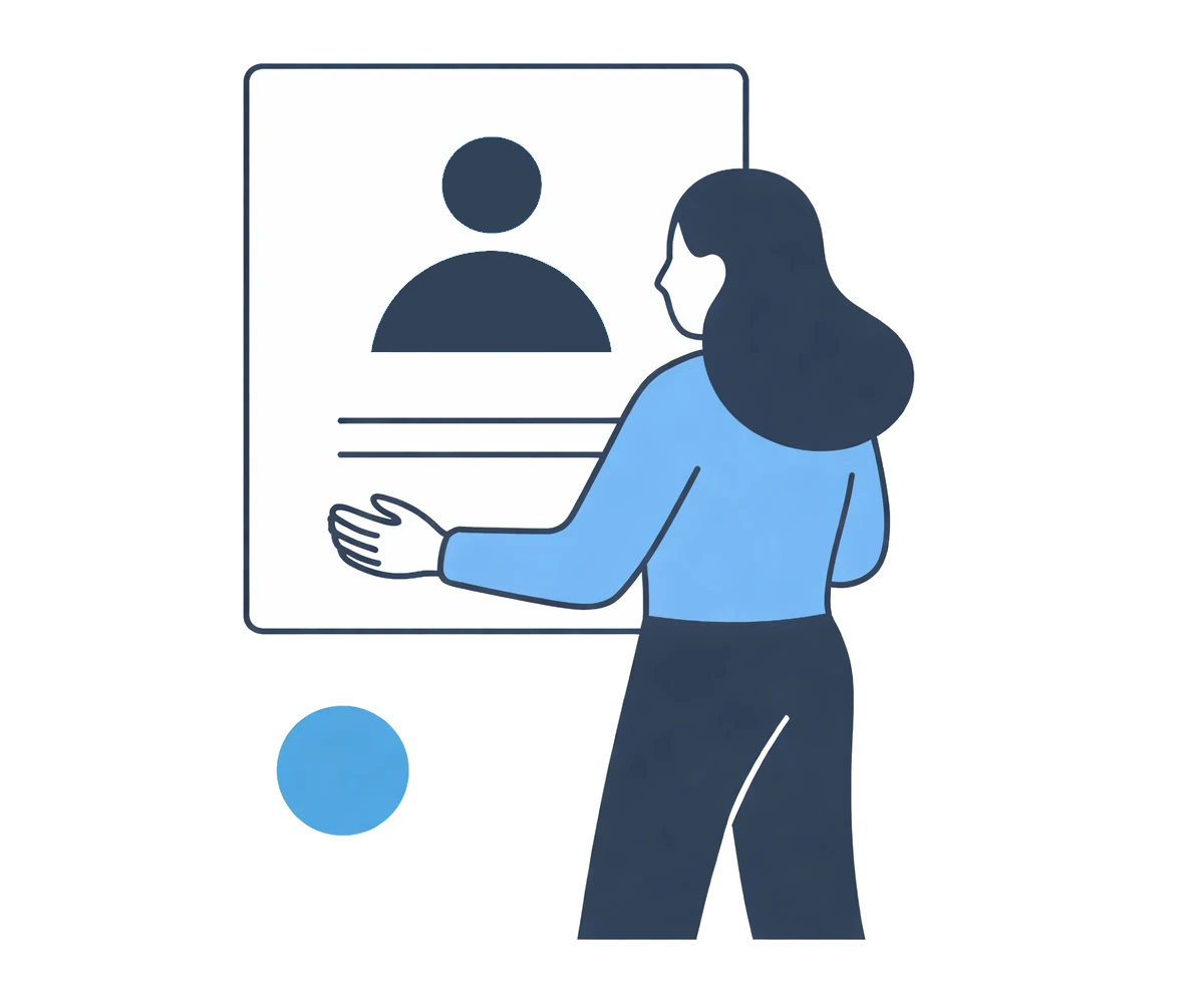 Person der gennemser en psykologprofil